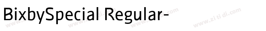 BixbySpecial Regular字体转换